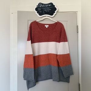 Market & Spruce dalia brushed knit striped top